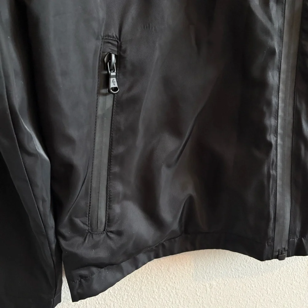 NWT Robert Graham Windbreaker Jacket Coat Full-Zip Hooded Men’s Medium Black